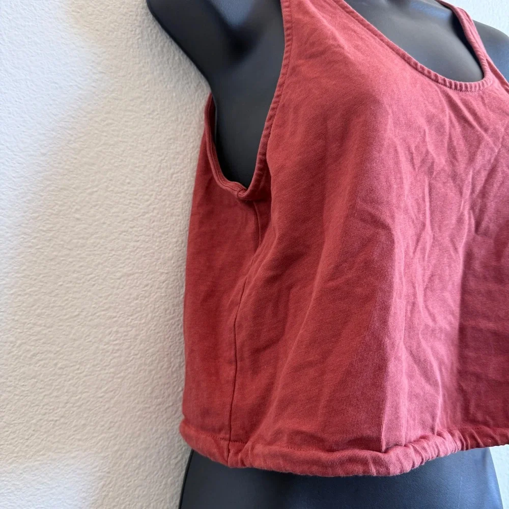 Nike Sportswear Essential Women Cropped Tank Top Terracotta Red DA1034-832 Small